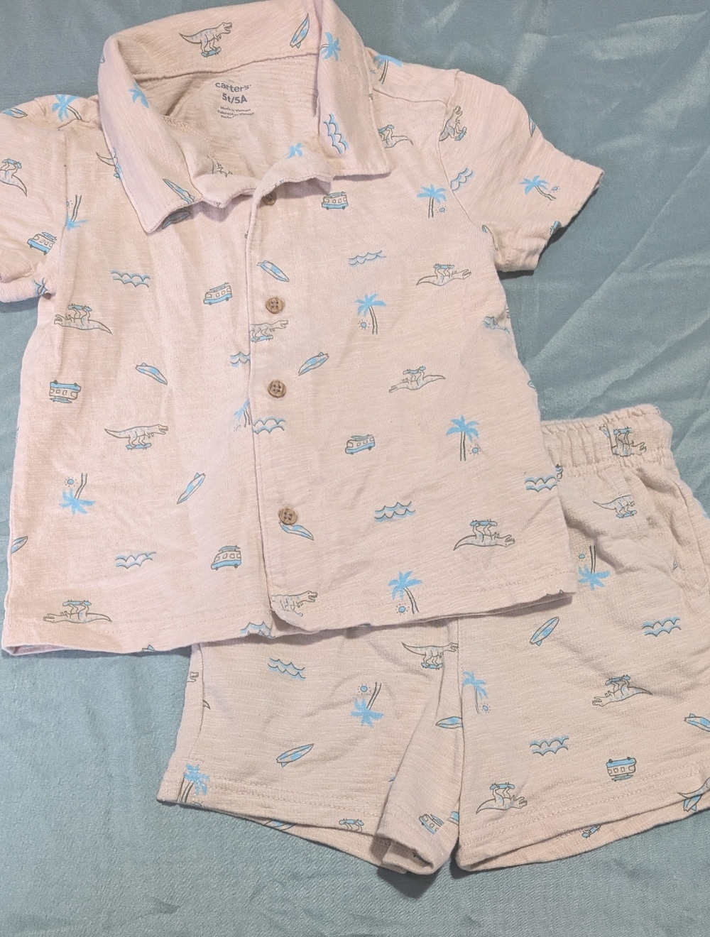 GUC Two-Piece Beach Print Set Size 5T *C15